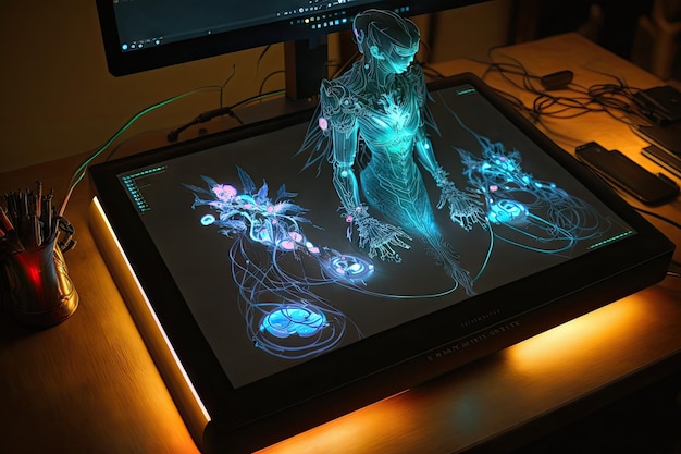 Glasfaser-LED-Touchscreen-Roboter-Angelarium-Schnittstelle