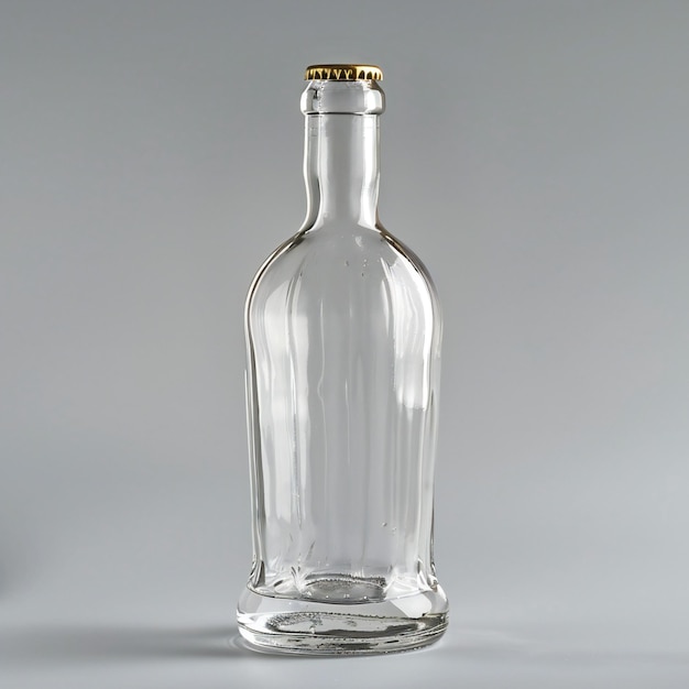 Glasflasche auf weißem Hintergrund mit hoher Qualität und hoher Auflösung