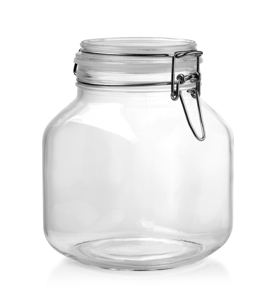 Glasflasche lokalisiert auf Weiß mit Beschneidungspfad