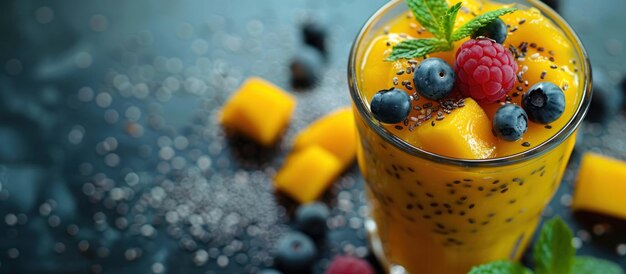 Foto glass of fruit on table