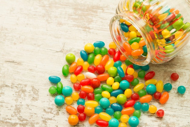 Glasschale mit Jelly Beans