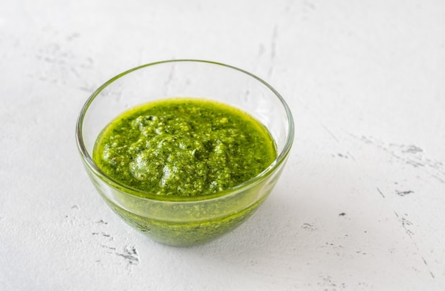 Glasschale Pesto - berühmte italienische Soße