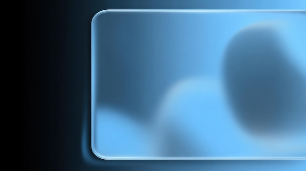 glassmorphism forma abstracta interfaz de usuario moderna fondo de gradiente azul textura de panel limpia