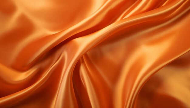 Glatte, elegante orangefarbene Seide- oder Satin-Luxusstofftextur