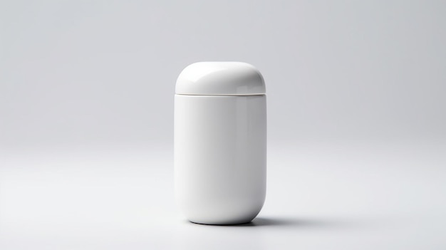 Glatte weiße Kapsel mit minimalistischer Einfachheit