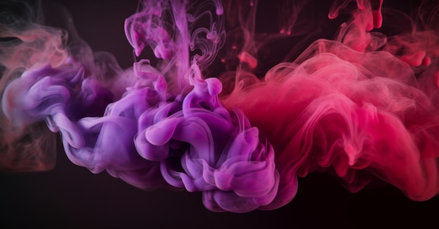 Foto glatter abstrakter rauchhintergrund ideale tapete aus violettem und blauem nebel strom fließender bewegung
