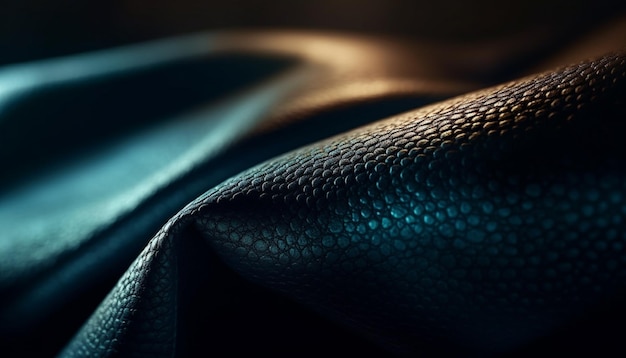 Glattes Leder, luxuriöse blaue Seidenkulisseneleganz, generiert von AI