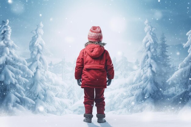 Gletscher Winter Kind Natur Kleidung Generieren Sie Ai