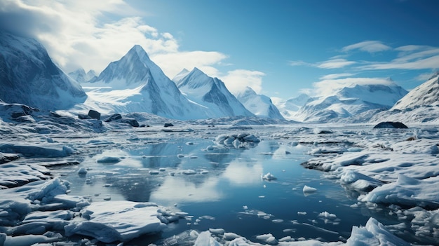 Gletscherseelandschaft gefrorener Eisberg Foto kostenloses Public Domain CC0-Bild