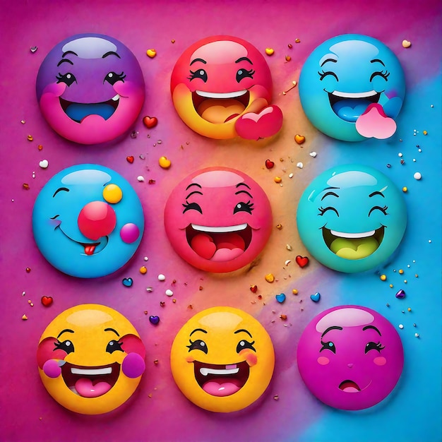 Glifos giratórios Emoji coloridos Shenanigans