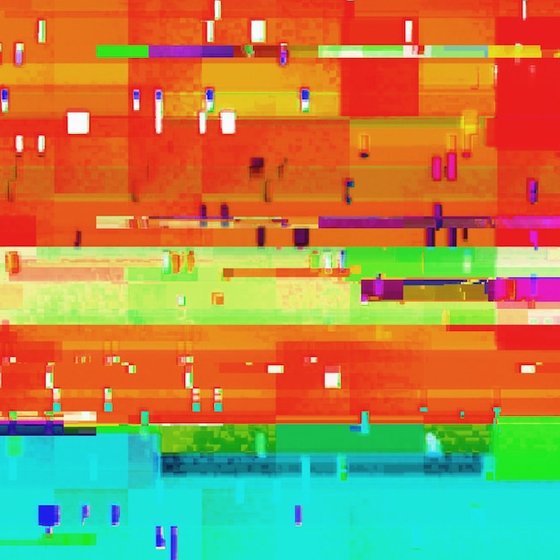 glitch abstracto único daño de grano digital ruido de píxeles grunge textura colorida