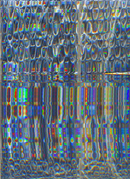 Glitch art cor ruído textura vídeo dano tecnologia bitcoin nft azul laranja prata iridescente