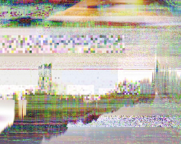 Glitch Art Signal Fehler Pixel statisches Rauschmuster