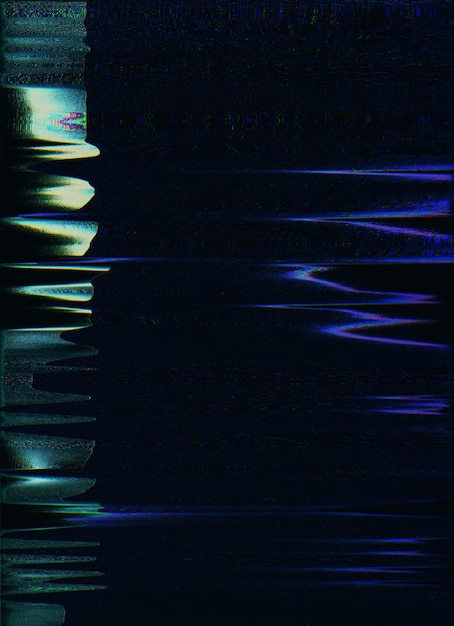 Foto glitch overlay noise textur rahmen neonblau schwarz