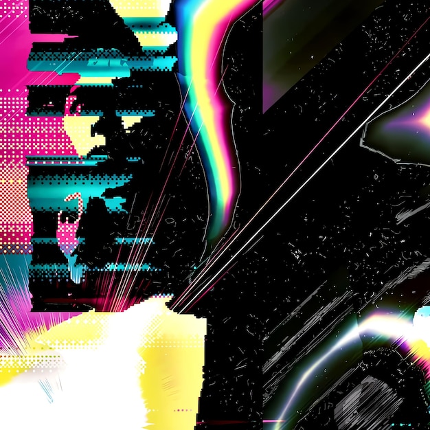 Glitch Psychedelic Digital Paper generado por la IA