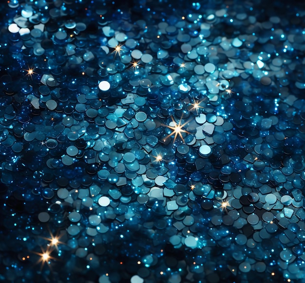 Glitter azul Glitter de fondo AI generativo