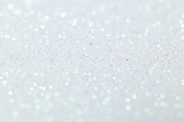 Glitter blanco textura de fondo abstracta Marco completo enfoque selectivo