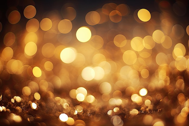 Glitter dourado Fotografia de luz Bokeh cativante