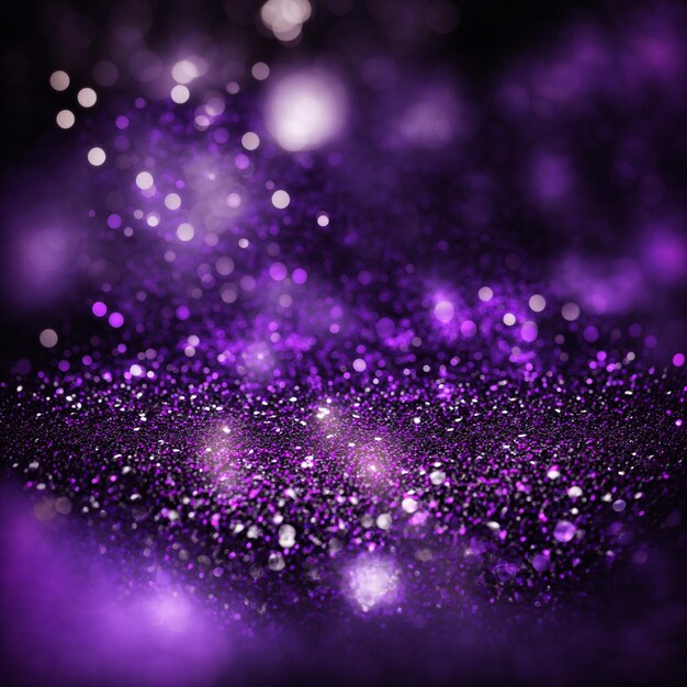 Glitter roxo e bokeh preto