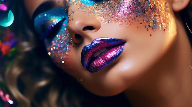 Glitter und Glam-Make-up