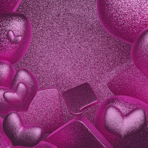 Foto glitterbäckgrund für den valentinstag mit texturen