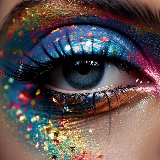 Glitzer-Make-up-Design