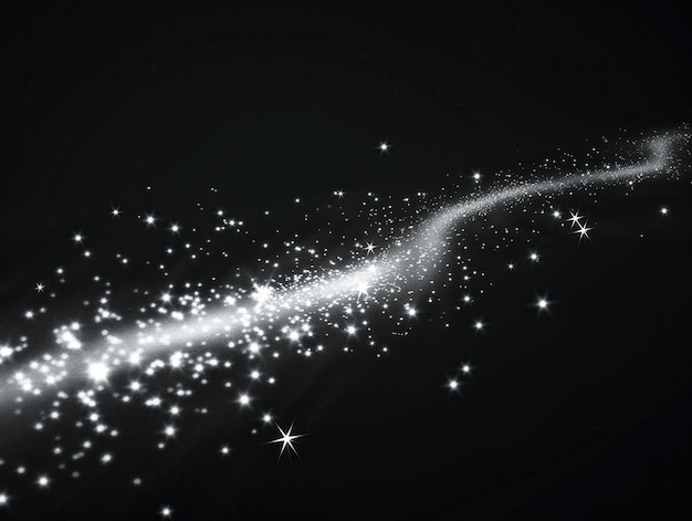Glitzernd Stardust-Spur am Nachthimmel