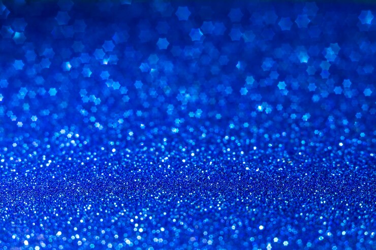 glitzernder blauer Hintergrund von verschwommenem Bokeh