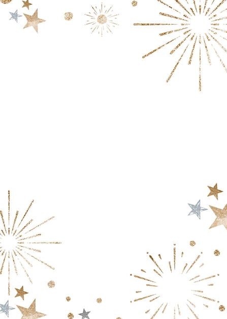 Glitzerndes Feuerwerkrahmen png durchsichtiger Hintergrund