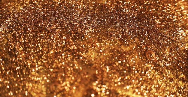 Glitzertintenfluss goldener Hintergrund Farbüberlauf