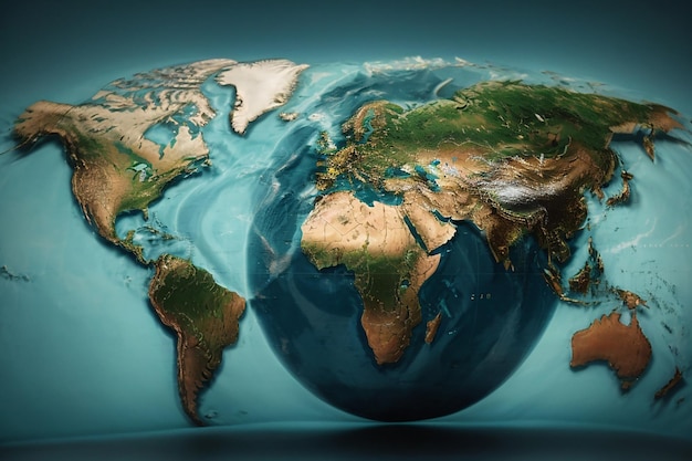 Globale Globalisierung Weltkarte Umweltschutzkonzept