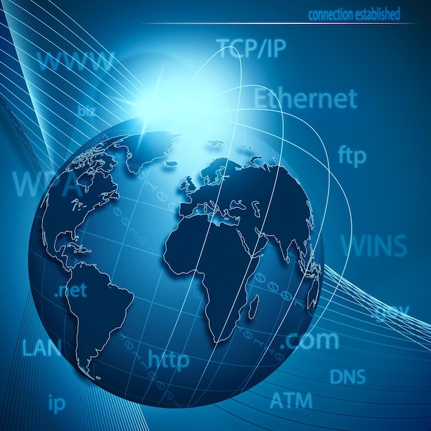 Foto globales informationsnetzwerk abstrakte techno-hintergründe