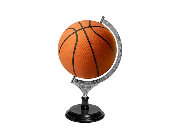 Globe Sphäre orb Basketball-Konzepte auf weißem Hintergrund Sport-Konzepte
