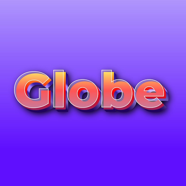 GlobeText-Effekt JPG-Hintergrundkartenfoto mit violettem Farbverlauf