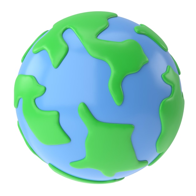 Globo 3D A terra Ilustração 3D do elemento de viagem