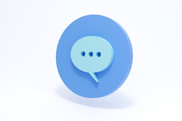 Foto globo discurso burbuja chat 3d render