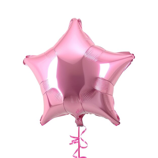 globo de estrella rosa para la parte aislada