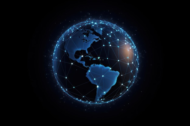 Globo futurista astronomia planeta espaço