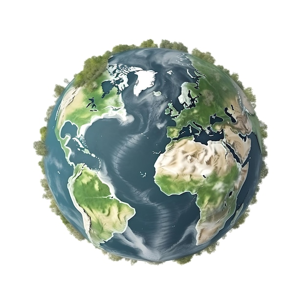 Un globo con un mapa del mundo en él