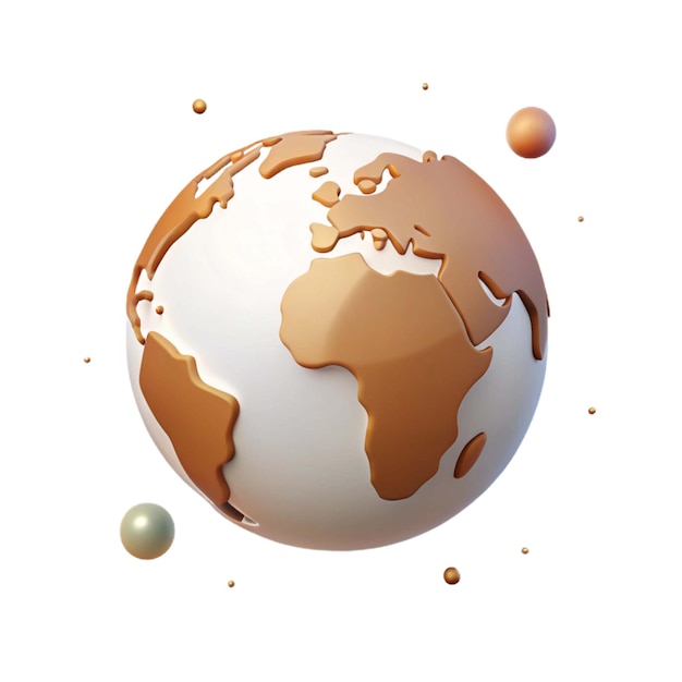 un globo con un mapa del mundo y la palabra tierra en él