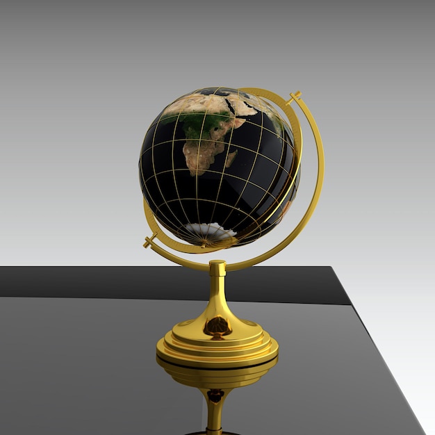 globo en la mesa