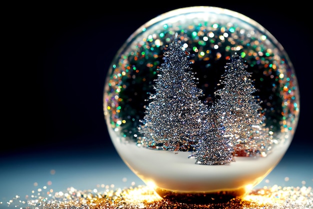 Foto globo de nieve para navidad