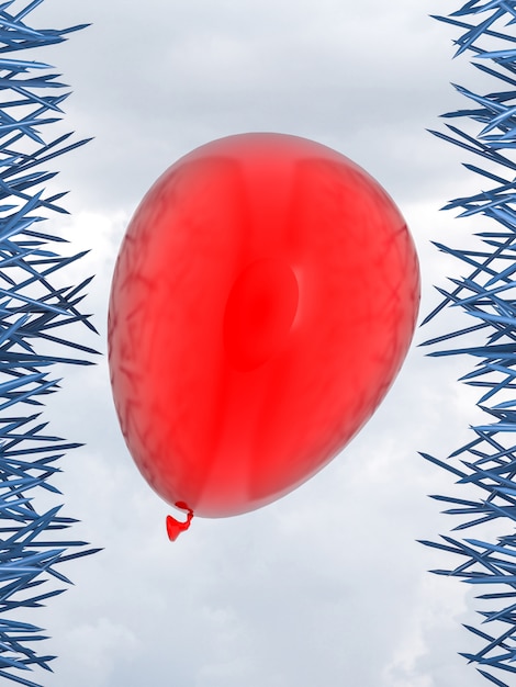 Globo rojo 3d