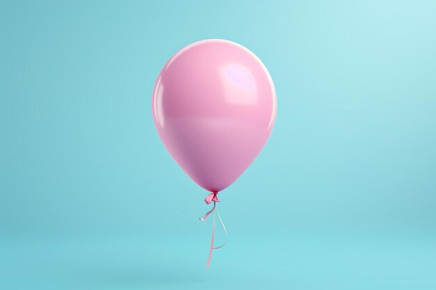 un globo rosa con una cuerda atada