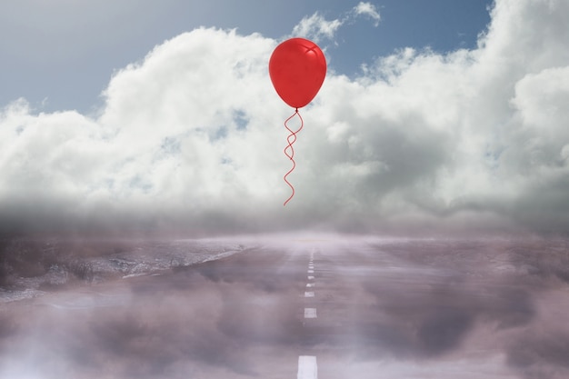 Globo sobre una carretera