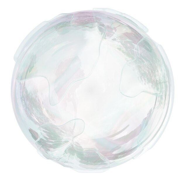Globo transparente con icono de entorno png pegatina de representación 3D