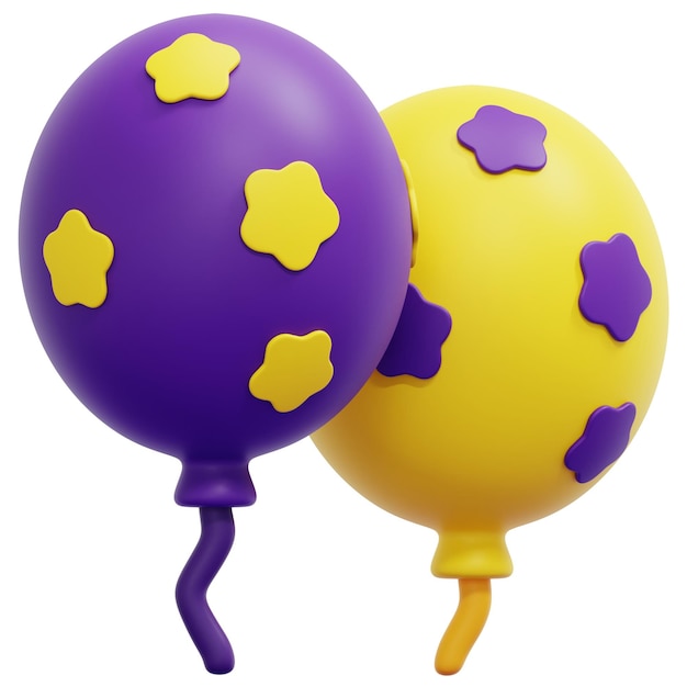 globos 3d render icono ilustración