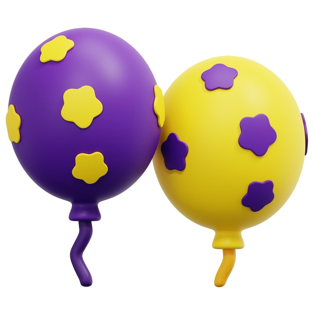 globos 3d render icono ilustración