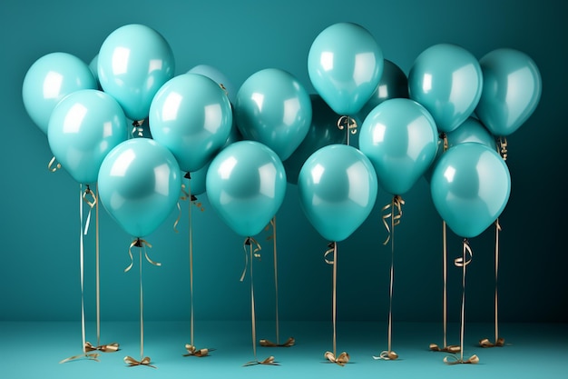 Globos azules backgroundgenerative ai