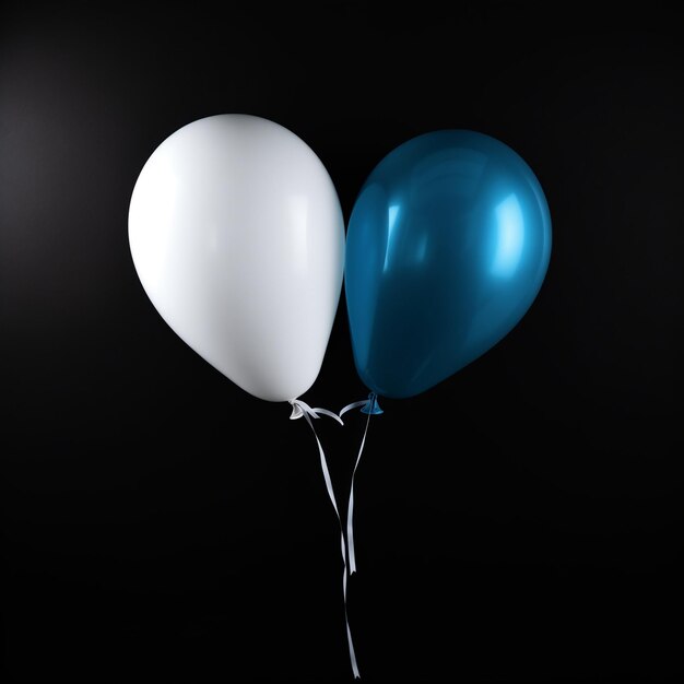 Foto los globos azules blancos